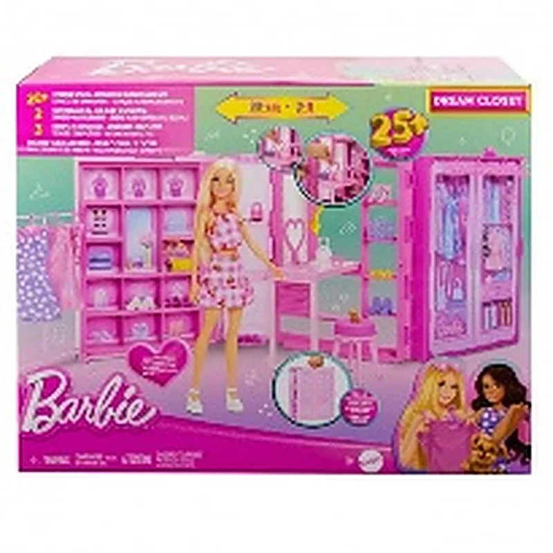 BARBIE CLÓSET DE LOS SUEÑOS CON ACCESORIOS Y MUÑECA