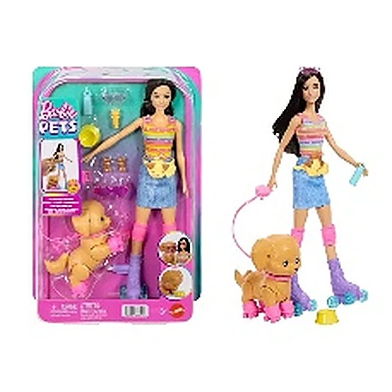 BARBIE PETS PATINA Y CORRE CON PERRITO