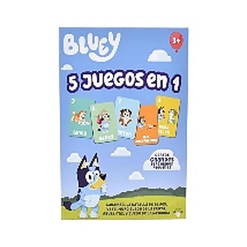 BLUEY JUEGOS DE CARTAS 5 EN 1