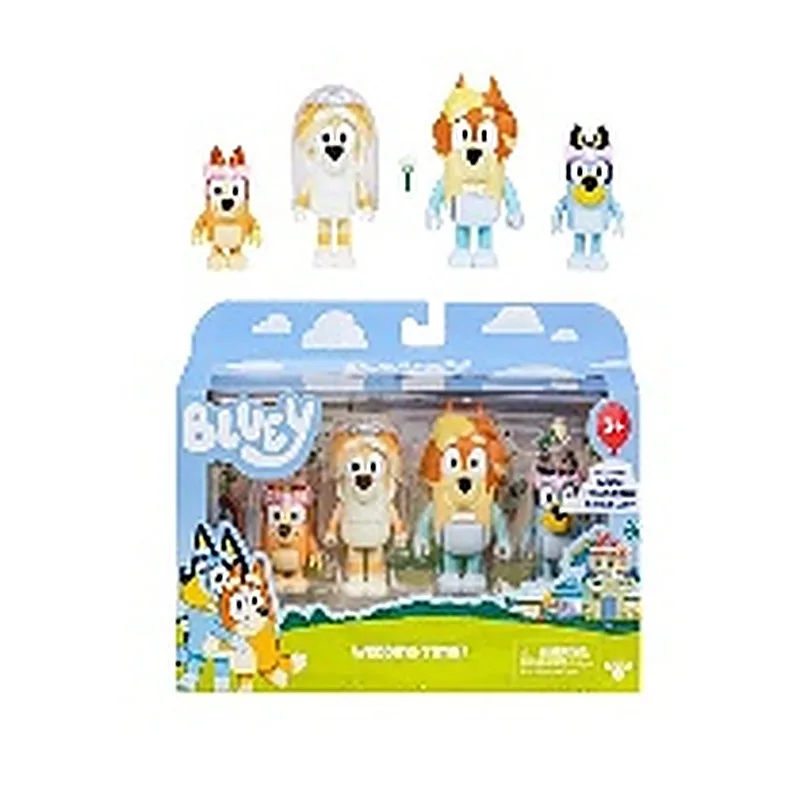 BLUEY PACK X4 FIGURAS BODA
