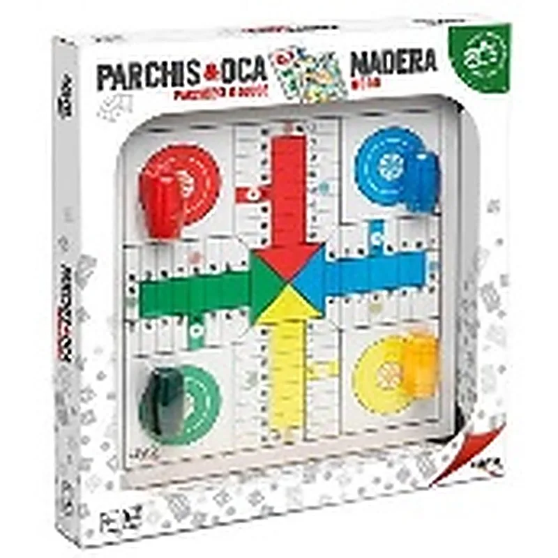 CAYRO JUEGO DE MESA PARCHIS Y OCA CON ACCESORIOS DE MADERA