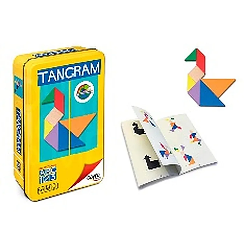 CAYRO TANGRAM MADERA EN CAJA DE METAL