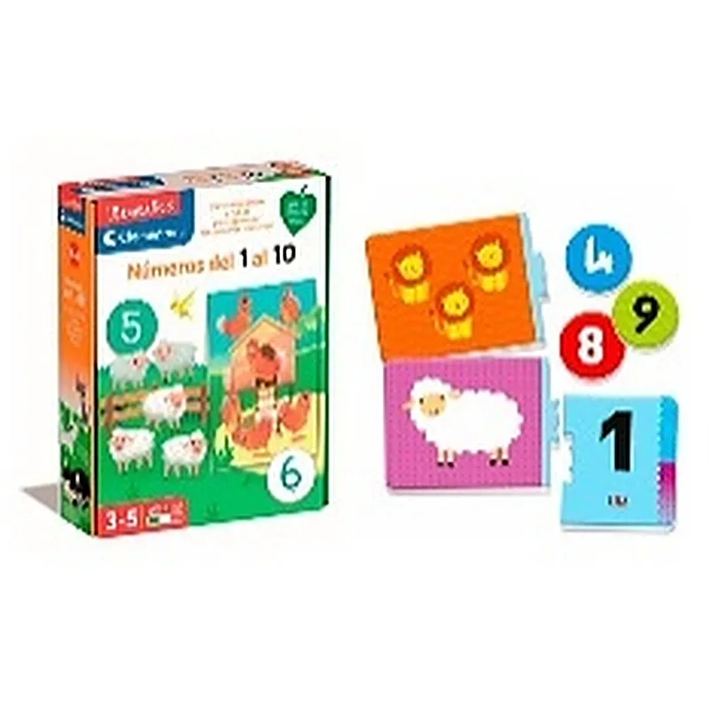 CLEMENTONI APRENDO MIS NUMEROS DEL 1 AL 10, TARJETAS Y FICHAS