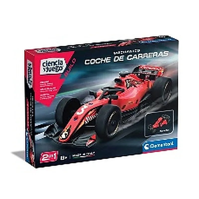 CLEMENTONI LABORATORIO DE MECÁNICA-COCHE DE COMPETICIÓN 2 EN 1 (370 PZAS)