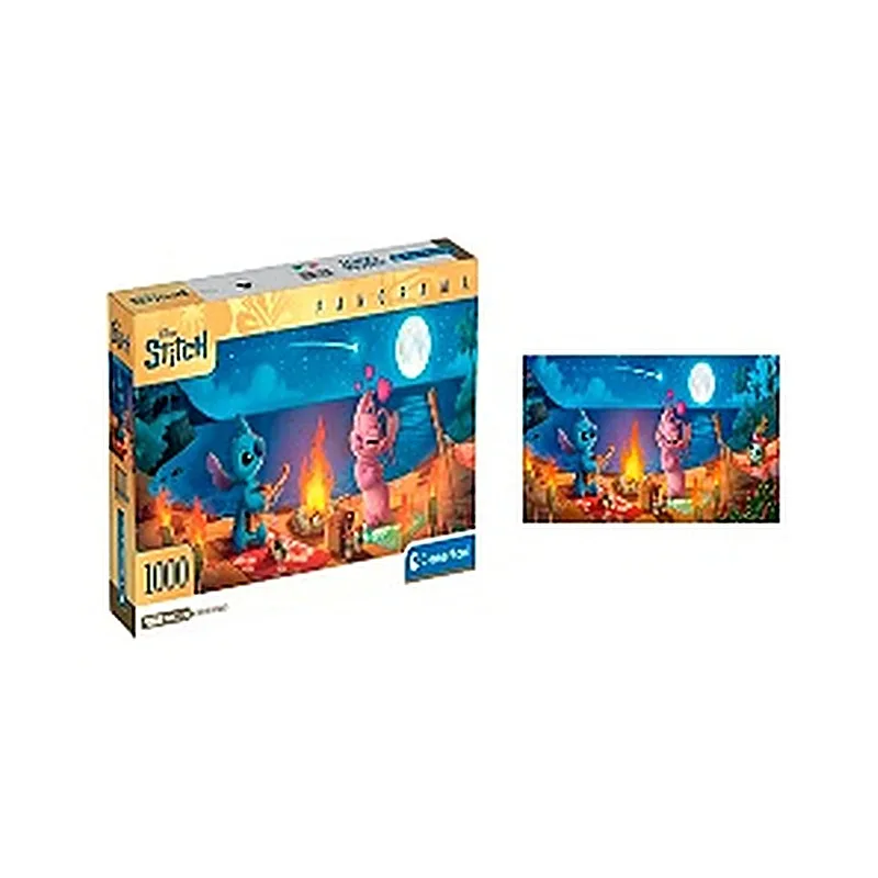 CLEMENTONI ROMPECABEZAS X 1000 PZAS, DISNEY STITCH. NAVIDAD.
