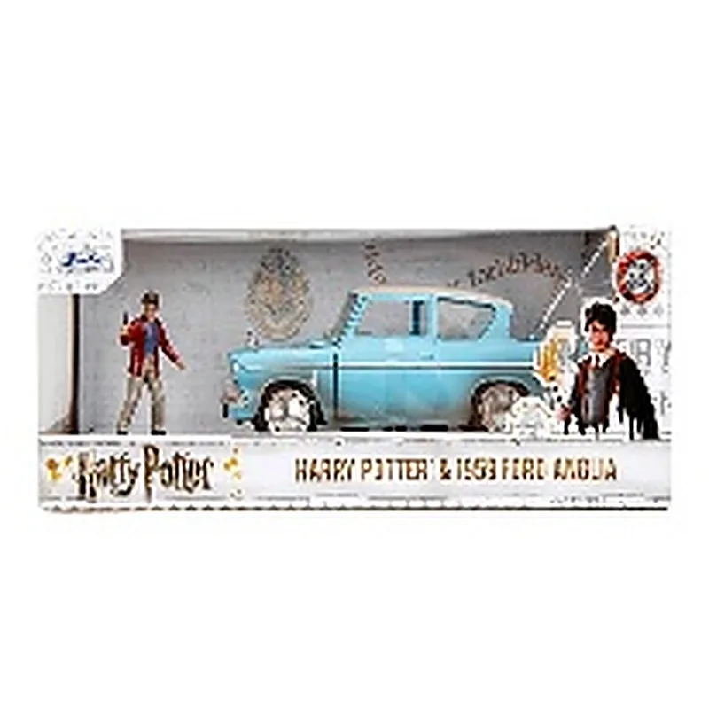 HARRY POTTER DIECAST FORD ANGLIA 1959 CON FIGURA ESCALA 1:24