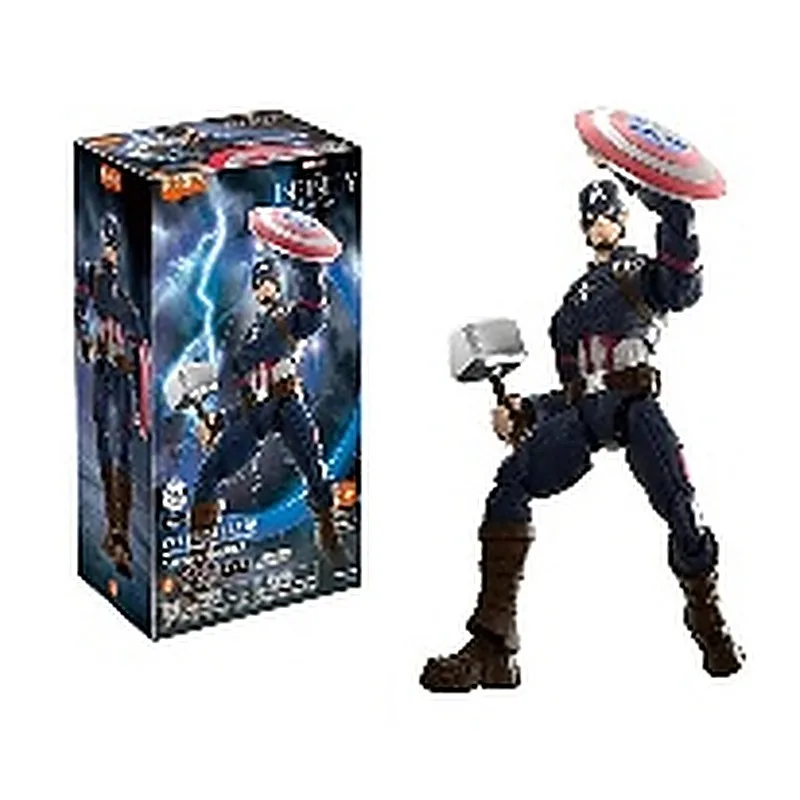 MARVEL KIT FIGURA DE ACCION ARMABLE CAPITAN AMERICA 94 PZAS