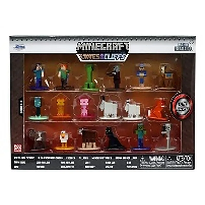 MINECRAFT SET DE 18 FIGURAS DE METAL 1.65" A