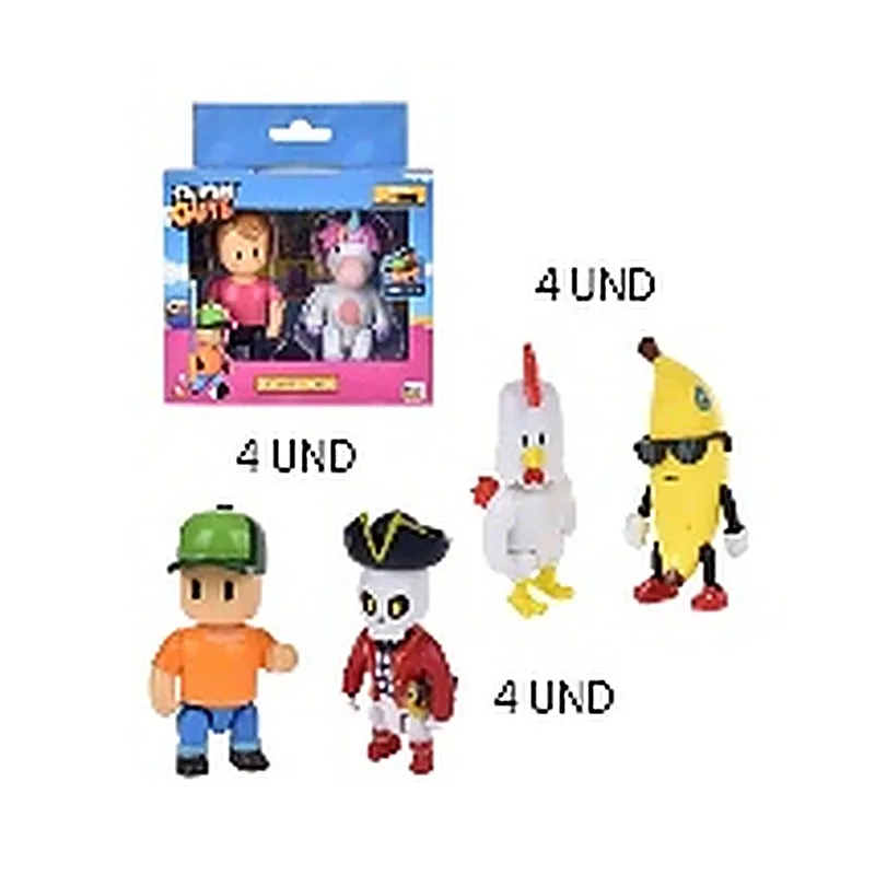 STUMBLE GUYS PACK 2 FIGURAS 8 CMS ARTICULADAS