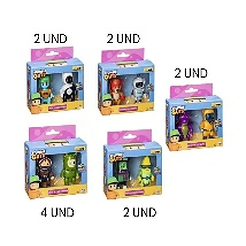 STUMBLE GUYS PACK X 2 FIGURAS 8 CMS ARTICULADAS