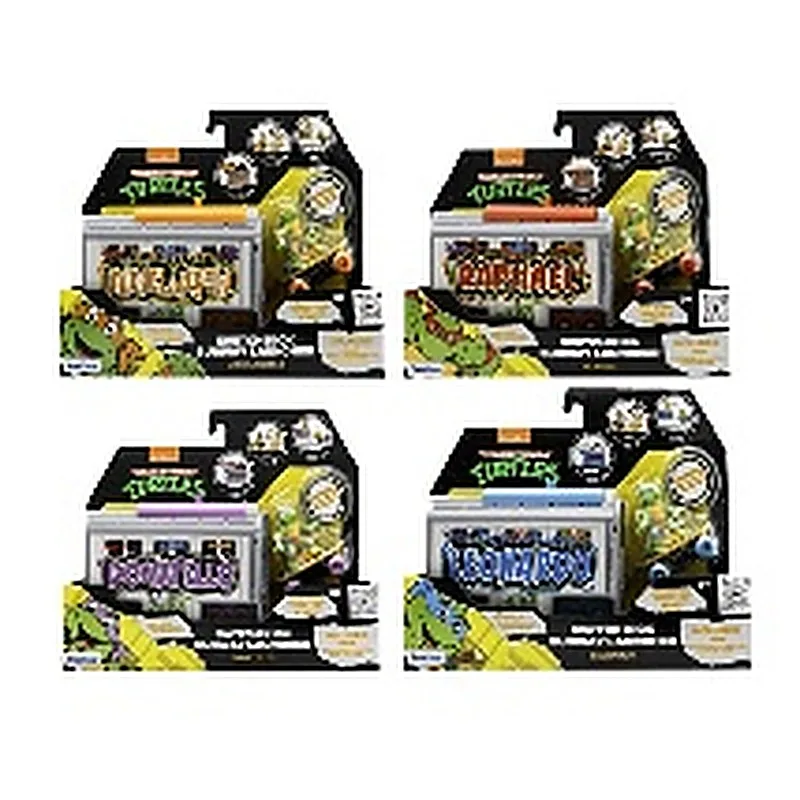 TORTUGAS NINJA LANZADOR EN FORMA DE VAGON SUBTERRANEO PULL-BACK